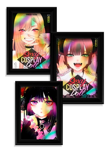 Pack Cuadros Anime Sexy Cosplay Doll Tornasol (18x13) Regalo