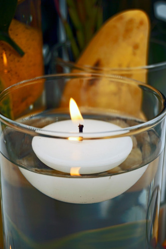 Imagen 6 de 10 de 10 Velas Flotantes Medianas Para Cilindro Aluzza