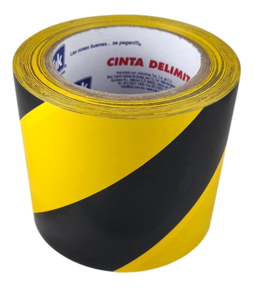 Cinta Delimitadora Area 101mm (4 ) X 33m Amarillo/negro Tuk MercadoLibre