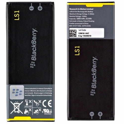 Bateria Pila Blackberry Z10 Ls1 Ls-1 1800 Mah