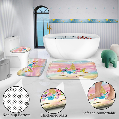 Juego De 4 Cortinas De Ducha De Baño, Juegos De Baño For