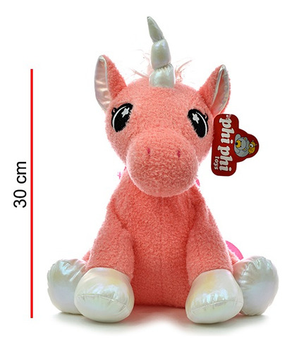 Mochila Urbana Phi Phi Toys Unicornio Unicornio Color Coral Diseño Peluche