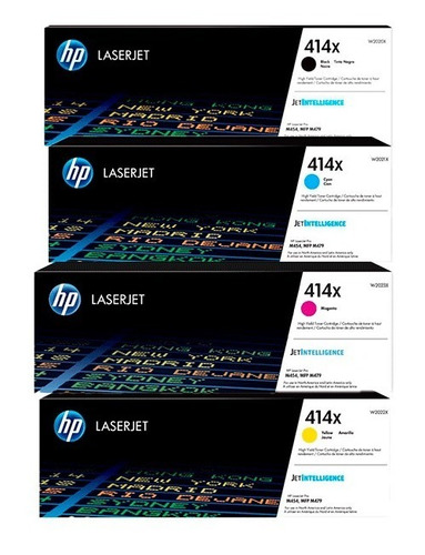 Juego De Toner Hp 414x Negro Y Colore Original Imp M454 M480