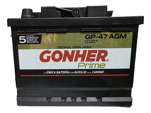 Acumulador Gonher Prime Gp-47 Agm Derecho