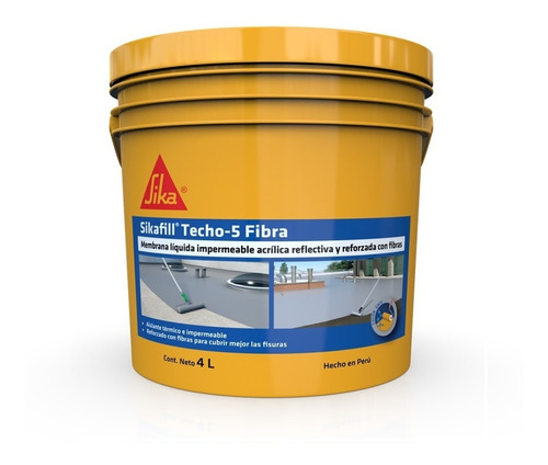Membrana Impermeabilizante Sikafill Techo-5 Fibra 4 L