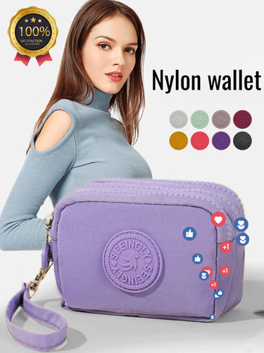 Llavero Impermeable De Nylon, Bolsa Para Llaves Con Cremalle