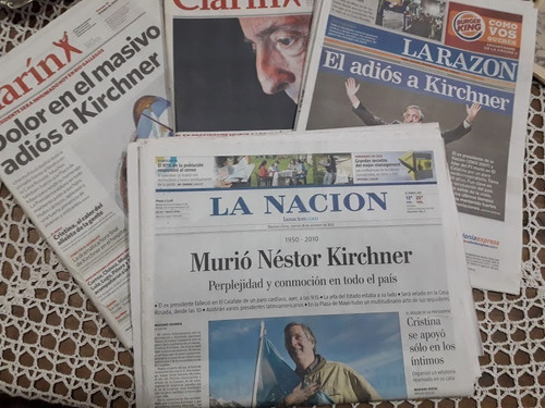 Nestor Kirchner Diario Clarin - Nacion - Lote Octubre 2010