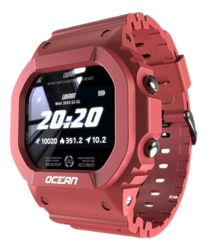 Reloj Smartwatch Lokmat Ocean Red Wide