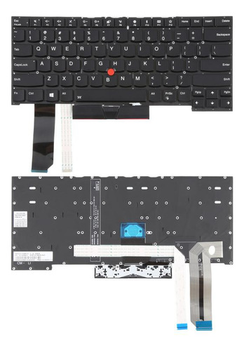 Teclado Negro Con Puntero Americano Retroiluminado Para Leno