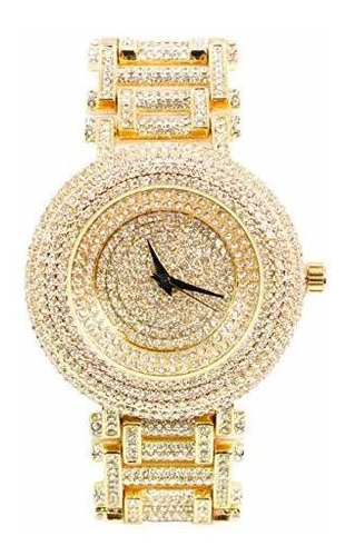 Reloj De Ra - 44mm Diamond Watch With Iced Out Skeleton Band