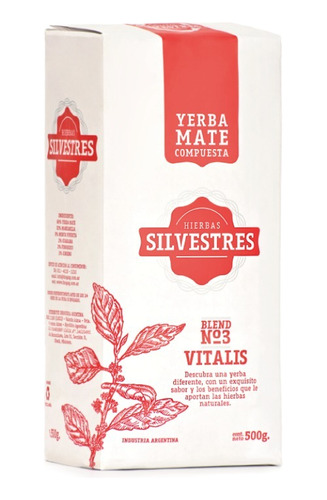 Yerba Mate Blend Nº3 Vitalis Hierbas Silvestres 500 Gr