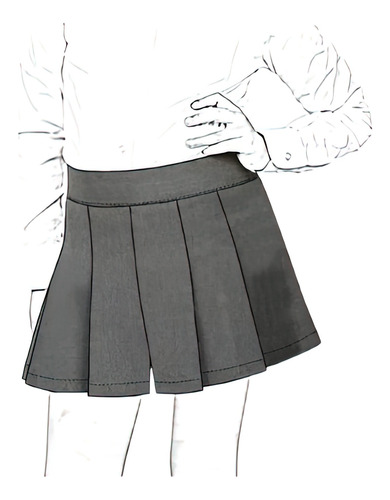( Moldes De Ropa) Escolar Pollera Pantalon 2303