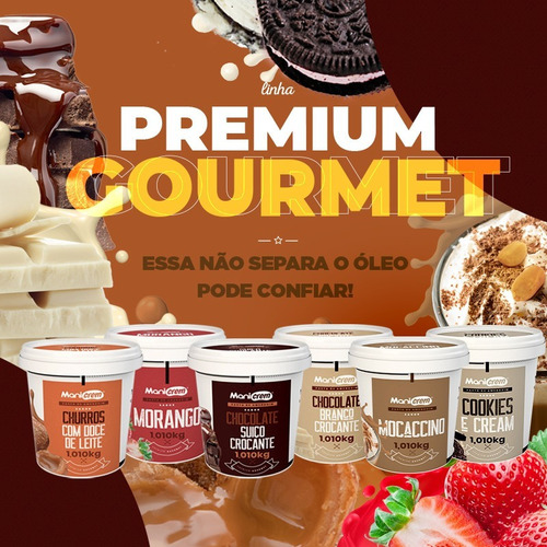 Creme Pasta Amendoim Integral Premium Gourmet 1kg Manicrem