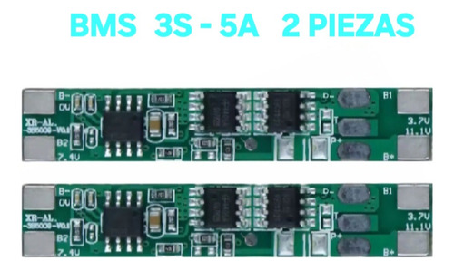 Modulo Cargador De Baterias 18650 Bms 3s 5a 12v 2 Pzas