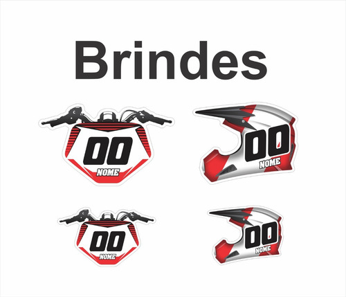 Kit Adesivo Moto Trilha Compatível Crf 450r 2004 Lm034