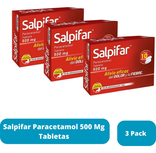 Salpifar Paracetamol 500 Mg Tabletas 3 Pack