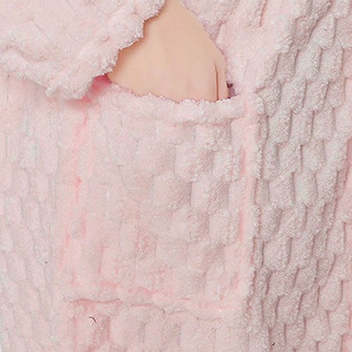 Bata De Baño De Felpa A Cuadros De Pino Para Mujer X Robe, M