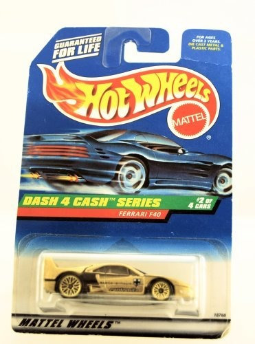 Hot Wheels 1998 Dash 4 Cash Series Ferrari F40 Gold Metallic