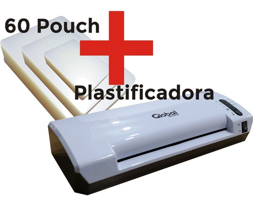 Imagen 1 de 6 de Plastificadora Frio Calor A4 Oficio Laminadora + 60 Pouch