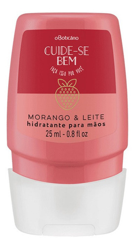 O Boticario Cuide-se Bem Hiratante Maos Morango Leite 25ml