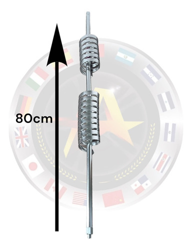 Antena De Espiral Para Camion Doble Bobina 1m-70cm