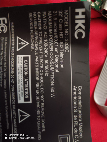 Main Hkc De 32 Pulgadas Modelo 32c9c (Usado)