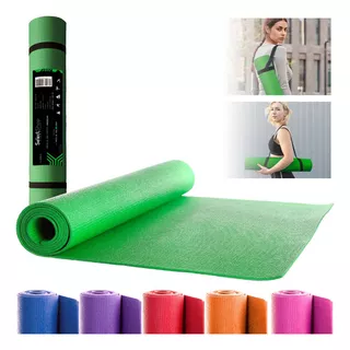 Tapete Portátil Yoga Pilates Fitness Relajación Ejercicio Color Verde