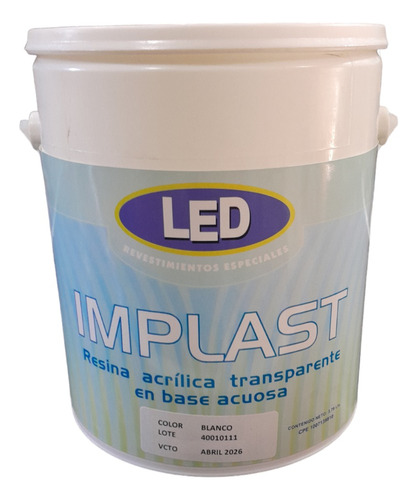 Resina Acrílica, Impermeabilizante Implast Led