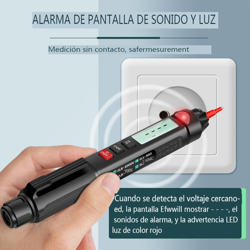 Imagem 6 de 10 de Caneta Multímetro Aneng Digital 6000 Contagens Capacitância