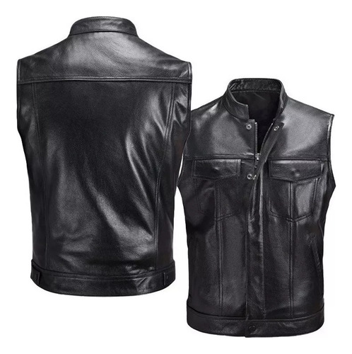 Chaqueta De Piel De Moto Chaleco De Moto Para Hombre