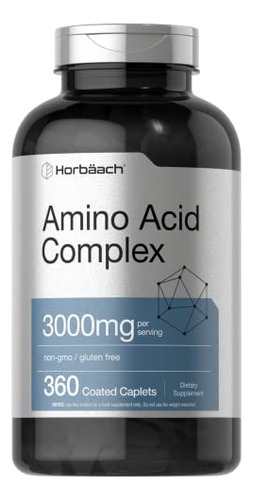 Suplemento Complexo De Aminoácidos Horbaach 3000 Mg 360 Cáps