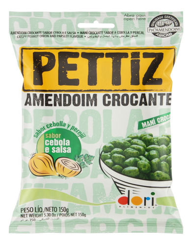 Amendoim Dori Pettiz Crocante sabor cebola e salsa 150 g