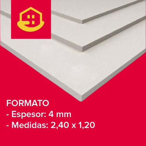 Placa Cementica Multiplaca Eternit 4 Mm 2.40 X 1.20 Mts