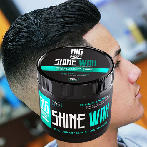 Cera Capilar Shine Wax Big Barber 150g Fixação Extra Forte