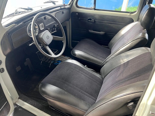 Vw Fusca 1981 1300l Cinza Carrara Placa Preta Raro Estado