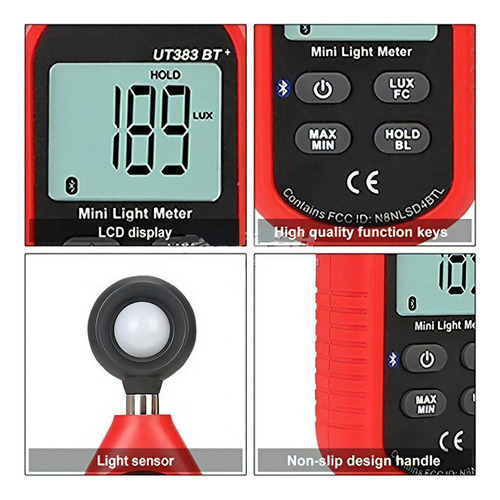 Uni-t Luxometro Digital Compacto Bluetooth Ut383bt Lux Ut383