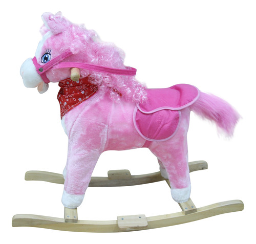 Balancin Madera Y Peluche Pony Con Sonido