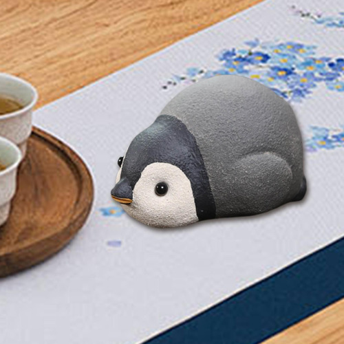 Escultura De Mascotas De Té Accesorio De Mascotas Pingüino