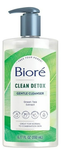 Limpiador Facial Bioré Detox Suave On Extracto De Té Verde 2