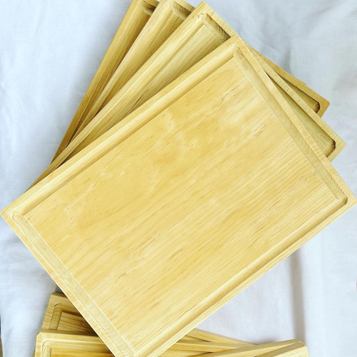 Kit 20 Platos Tabla Pino Para Picar O Servir 25 X 35 Cm