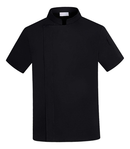 Chaqueta De Chef De Manga Corta Para Camarero, 3xl Negro