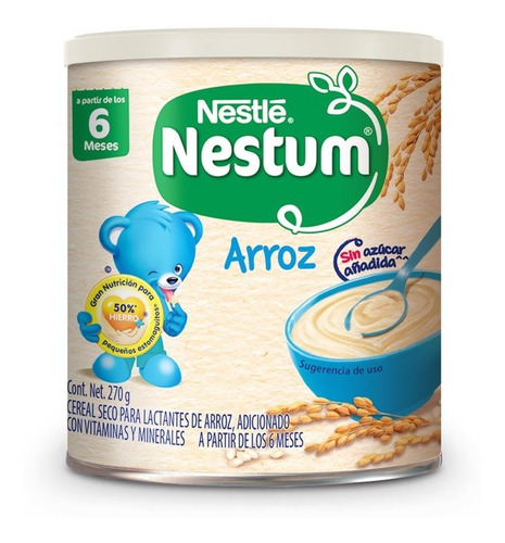 Cereal Infantil Nestum®  Etapa 1 Arroz Lata 270g