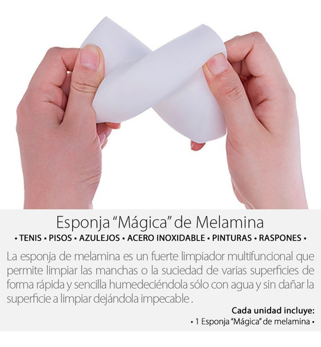 Imagen 2 de 5 de Paquete De 10 Esponja Mágica De Melamina Premium / Mayoreo