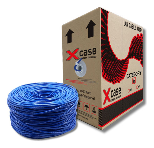 Cable Utp 150mts Xcase Cat 6 De 8 Hilos 0.57mm Uso Interior