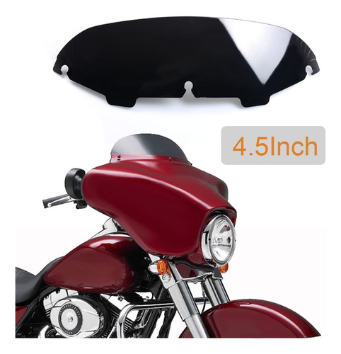 Parabrisas Negro Premium 4.5 Pulgadas Para Harley Davidson 1