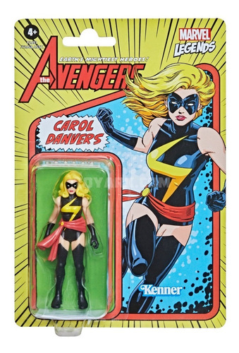Figura Marvel Retro Carol Danvers (kenner 3,75 Pulgadas)