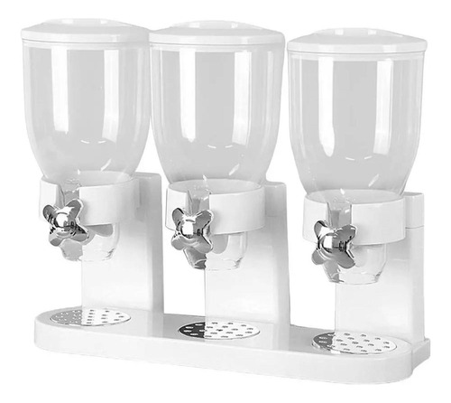 Dispensador Triple De Mesa Cereal Granos Frutos Secos Dulces