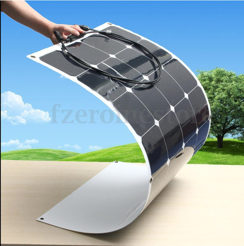 Kit Flexível Placa Solar 18 Volt 100 W Fotovoltaica + Mc4