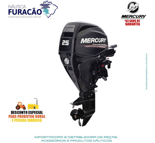 Motor De Popa Mercury 4 Tempos 25hp M Efi