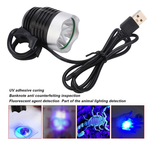 . Lanterna Ultravioleta Portátil Usb Luz Uv Portátil
